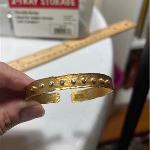 14k gold and diamond I. Reiss Cuff Bracelet